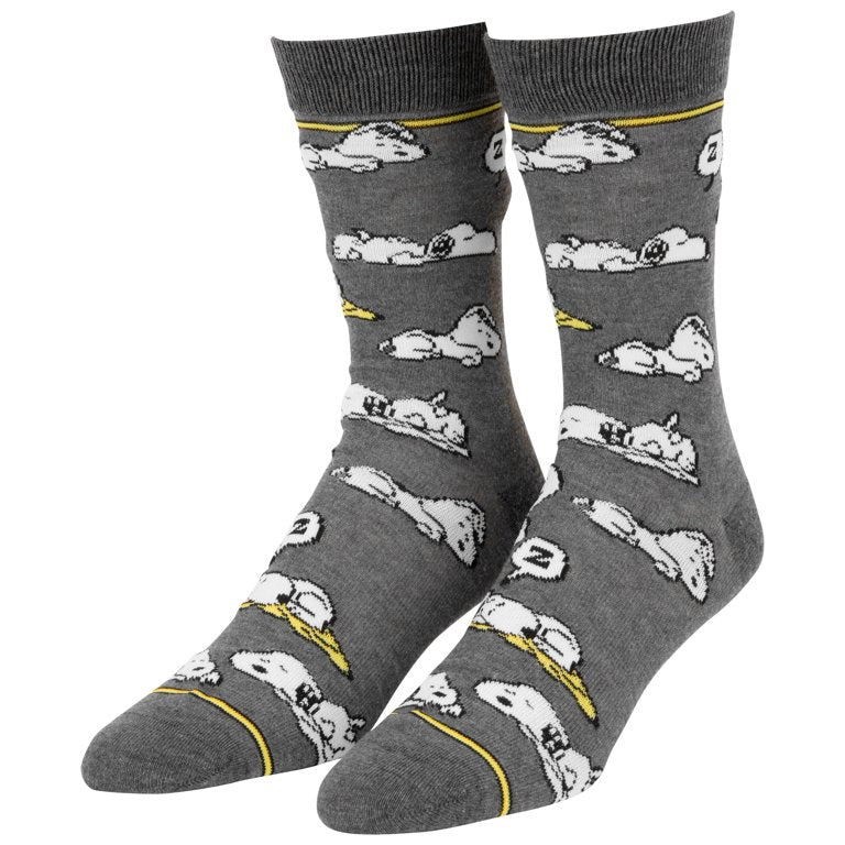 PEANUTS Men’s 2 Pair Of SNOOPY Socks ‘I LIKE NAPS’ - Novelty Socks And Slippers