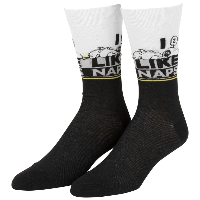 PEANUTS Men’s 2 Pair Of SNOOPY Socks ‘I LIKE NAPS’ - Novelty Socks And Slippers