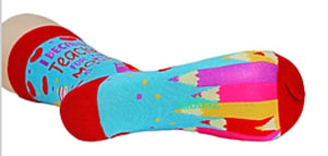 FABDAZ Brand Ladies TEACHER Socks ‘I BECAME A TEACHER FOR THE MONEY & FAME’ - Novelty Socks And Slippers
