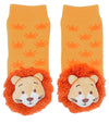 BOOGIE TOES Unisex Baby LION Rattle Gripper Bottom Socks By Piero Liventi - Novelty Socks And Slippers