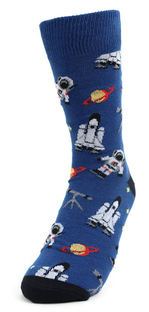 PARQUET Brand Ladies ASTRONAUT Socks PLANETS, TELESCOPE - Novelty Socks And Slippers