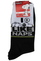 PEANUTS Men’s 2 Pair Of SNOOPY Socks ‘I LIKE NAPS’ - Novelty Socks And Slippers