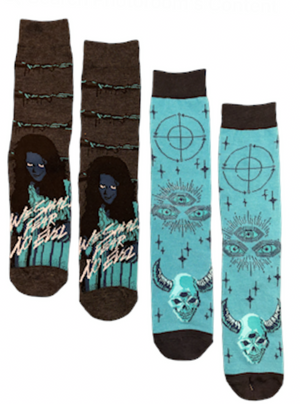 THE EXORCIST BELIEVER Movie Men’s 2 Pair Of Socks ‘WE SHALL FEAR NO EVIL’ - Novelty Socks And Slippers