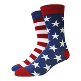 VINTAGE USA AMERICAN FLAG Men’s Patriotic Socks Sock Harbor Brand Celebrate America’s 250th! - Novelty Socks And Slippers