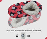 BLACK & WHITE TUXEDO CAT Ladies Non-Slip Slippers COMFIES BRAND By E&S Pets - Novelty Socks And Slippers