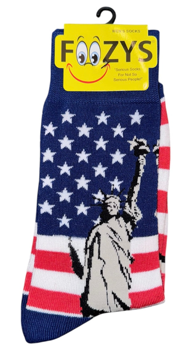 FOOZYS Brand Men’s PATRIOTIC Socks (Choose Style) - Novelty Socks And Slippers