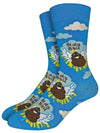 GOOD LUCK SOCK Brand Men’s HOLY SHIT Socks - Novelty Socks And Slippers