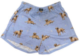 COMFIES Brand LOUNGE PJ SHORTS Ladies YELLOW LAB Dog By E&S PETS - Novelty Socks And Slippers