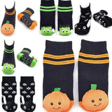 BOOGIE TOES Baby Unisex PUMPKIN RATTLE GRIPPER BOTTOM Socks By PIERO LIVENTI - Novelty Socks And Slippers