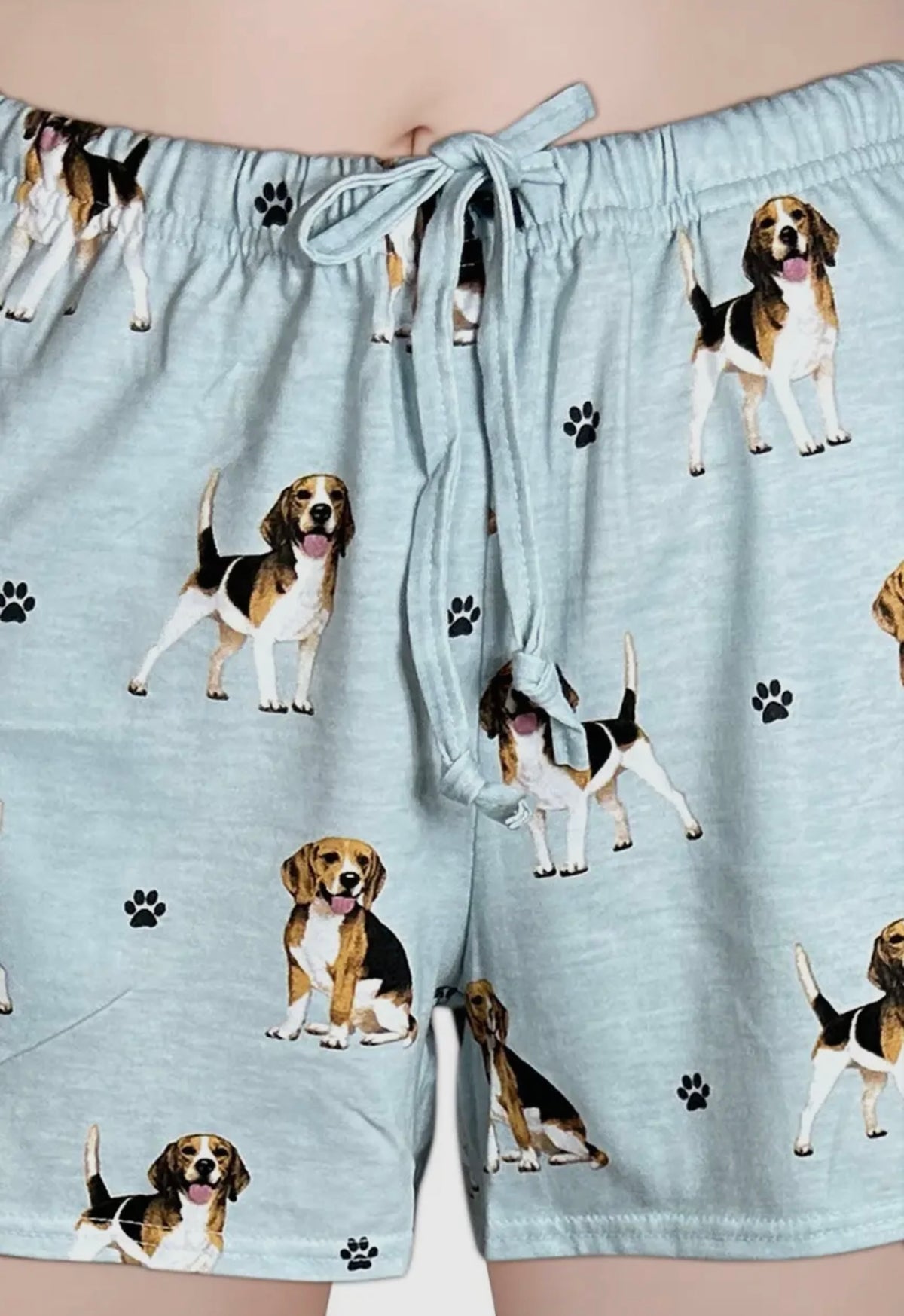 COMFIES LOUNGE PJ SHORTS Ladies BEAGLE DOG By E&S PETS - Novelty Socks And Slippers