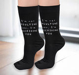 WHAT’D YOU SAY? Unisex ‘ALCOHOL DOESN’T SOLVE ANY PROBLEMS, BUT NEITHER DOES MILK’ Socks - Novelty Socks And Slippers