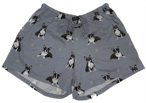 COMFIES LOUNGE PJ SHORTS Ladies BOSTON TERRIER Dog By E&S PETS - Novelty Socks And Slippers