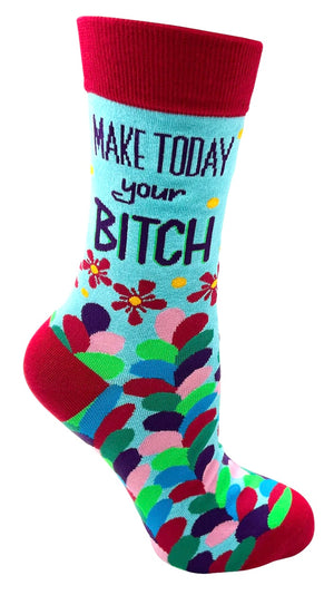 FABDAZ Brand Ladies ‘MAKE TODAY YOUR BITCH’ Socks - Novelty Socks And Slippers