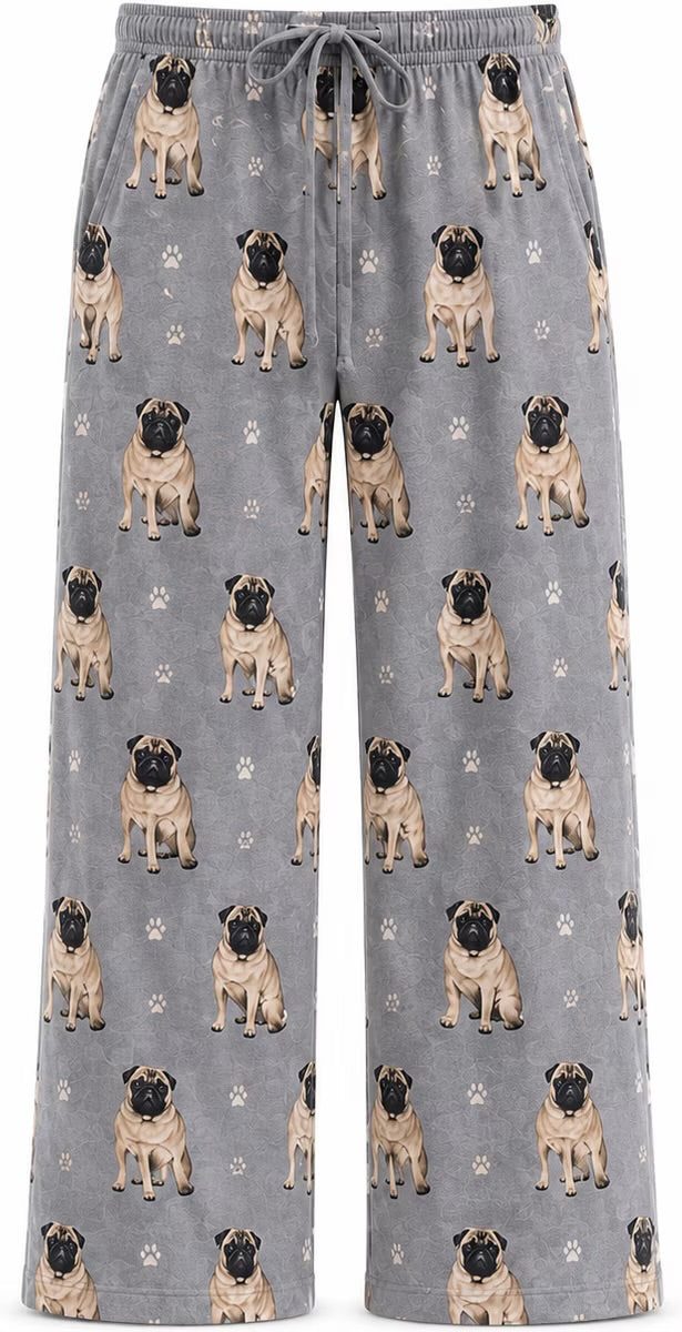 PUG Dog Adult Unisex PAJAMA BOTTOMS COMFIES Brand By E&S PETS (CHOOSE SIZE)