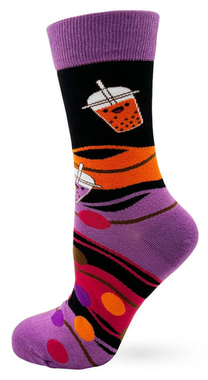 FABDAZ Brand Ladies BUBBLE TEA Socks ‘SUCK MY BALLS’ - Novelty Socks And Slippers
