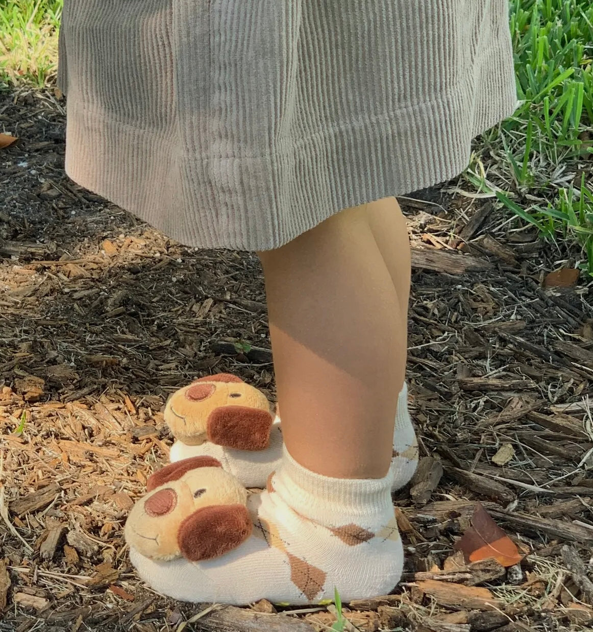 BOOGIE TOES Unisex Baby DOG RATTLE GRIPPER BOTTOM SOCKS By PIERO LIVENTI - Novelty Socks And Slippers
