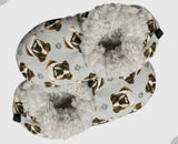 BULLDOG Ladies Non-Slip Slippers COMFIES BRAND By E&S Pets - Novelty Socks And Slippers