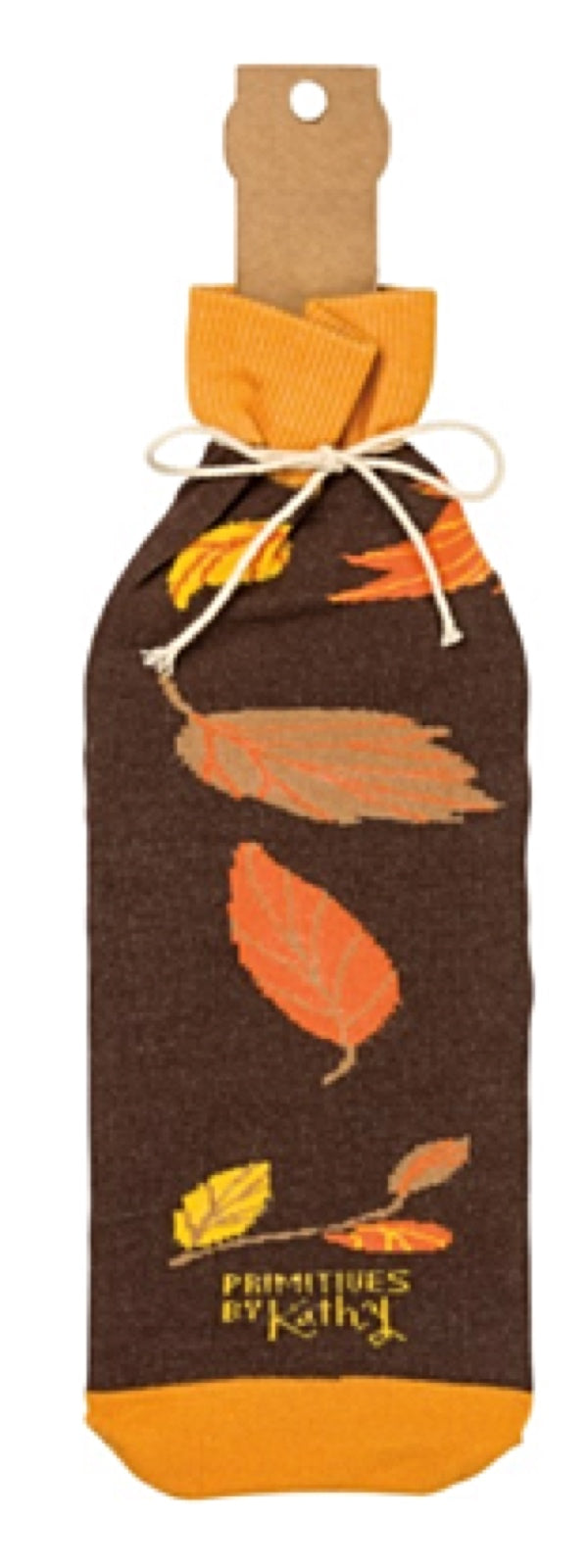 PRIMITIVES BY KATHY ALCOHOL WINE BOTTLE SOCK ‘THANKFUL GRATEFUL BLESSED’ - Novelty Socks for Less