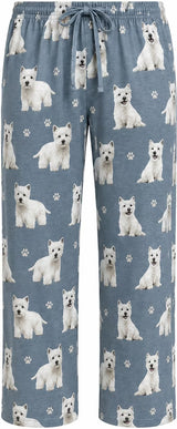 WESTIE DOG Adult Unisex PAJAMA BOTTOMS COMFIES BRAND E&S PETS (CHOOSE SIZE)