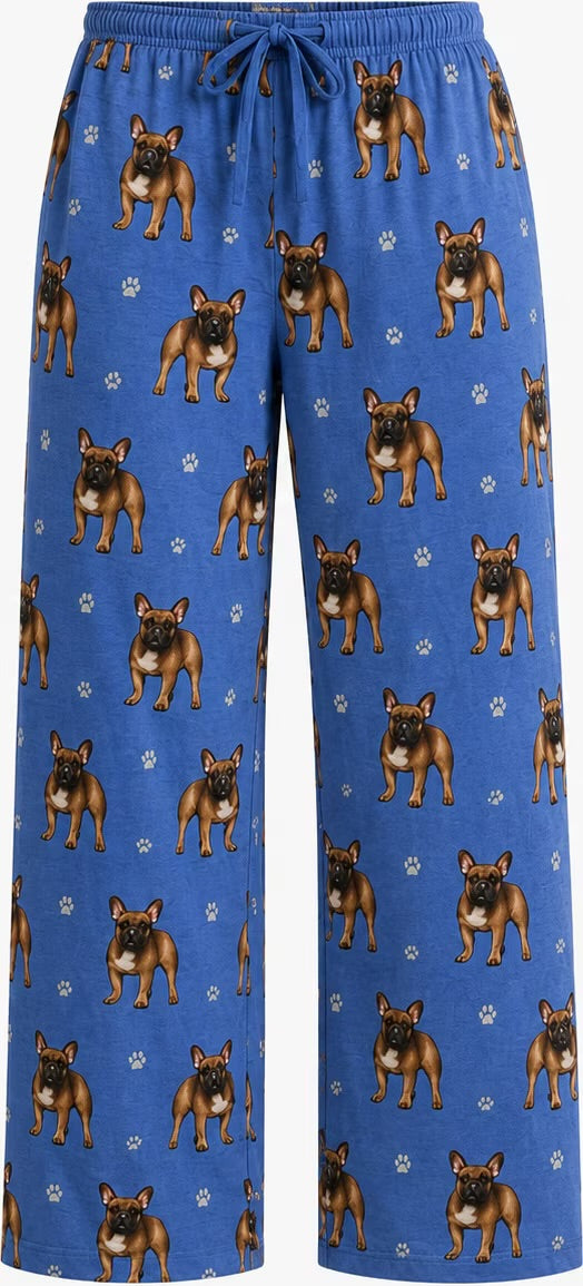 FRENCH BULLDOG Adult Unisex PAJAMA BOTTOMS COMFIES Brand By E&S PETS (CHOOSE SIZE)