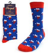 TEXAS Men's PATRIOTIC Socks Parquet Brand (Choose State Or State Flag) - Novelty Socks And Slippers