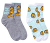 GARFIELD & ODIE Ladies 2 Pair of Socks ‘100% THAT CAT’ - Novelty Socks And Slippers