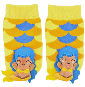BOOGIE TOES Baby Unisex MERMAID Rattle Gripper Bottom Socks By PIERO LIVENTI (CHOOSE SIZE) - Novelty Socks And Slippers