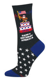 LET FREEDOM FLY Ladies Socks SOCKSMITH Brand ‘1776 Happy Birthday America’ 250th Anniversary Collection - Novelty Socks And Slippers