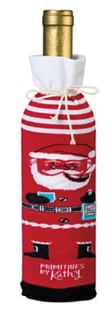 PRIMITIVES BY KATHY CHRISTMAS ALCOHOL WINE BOTTLE SOCK ‘HO HO HOLY SHIT I NEED A DRINK’ - Novelty Socks for Less