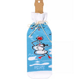 CHRISTMAS CHEERS Alcohol Wine Bottle Sock Primitives By Kathy Brand - Novelty Socks And Slippers