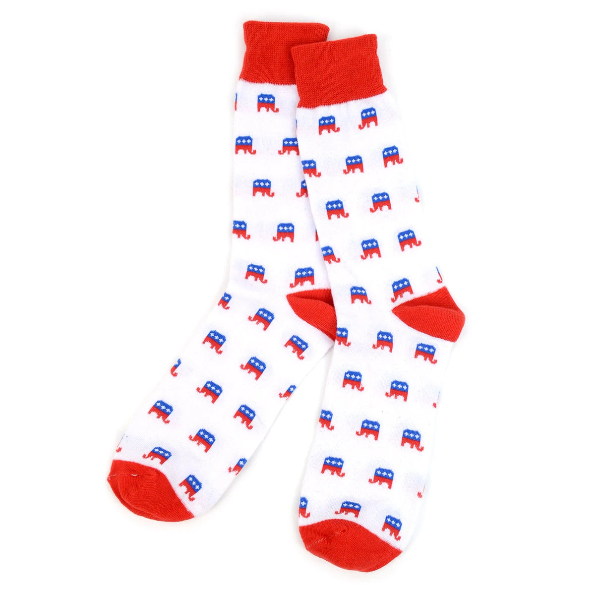 REPUBLICAN ELEPHANT Men’s PATRIOTIC SOCKS PARQUET Brand - Novelty Socks And Slippers