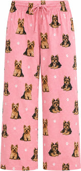 YORKIE Dog Adult Unisex PAJAMA BOTTOMS COMFIES Brand By E&S PETS (CHOOSE SIZE)