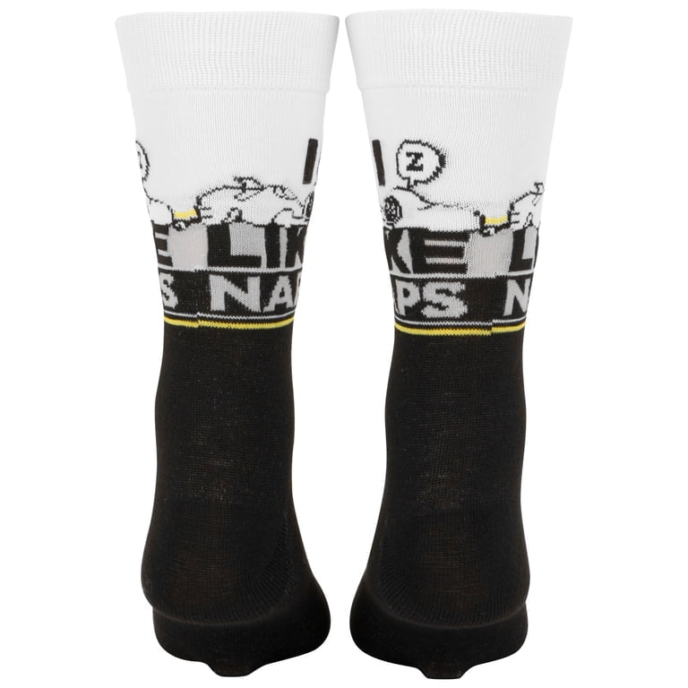 PEANUTS Men’s 2 Pair Of SNOOPY Socks ‘I LIKE NAPS’ - Novelty Socks And Slippers