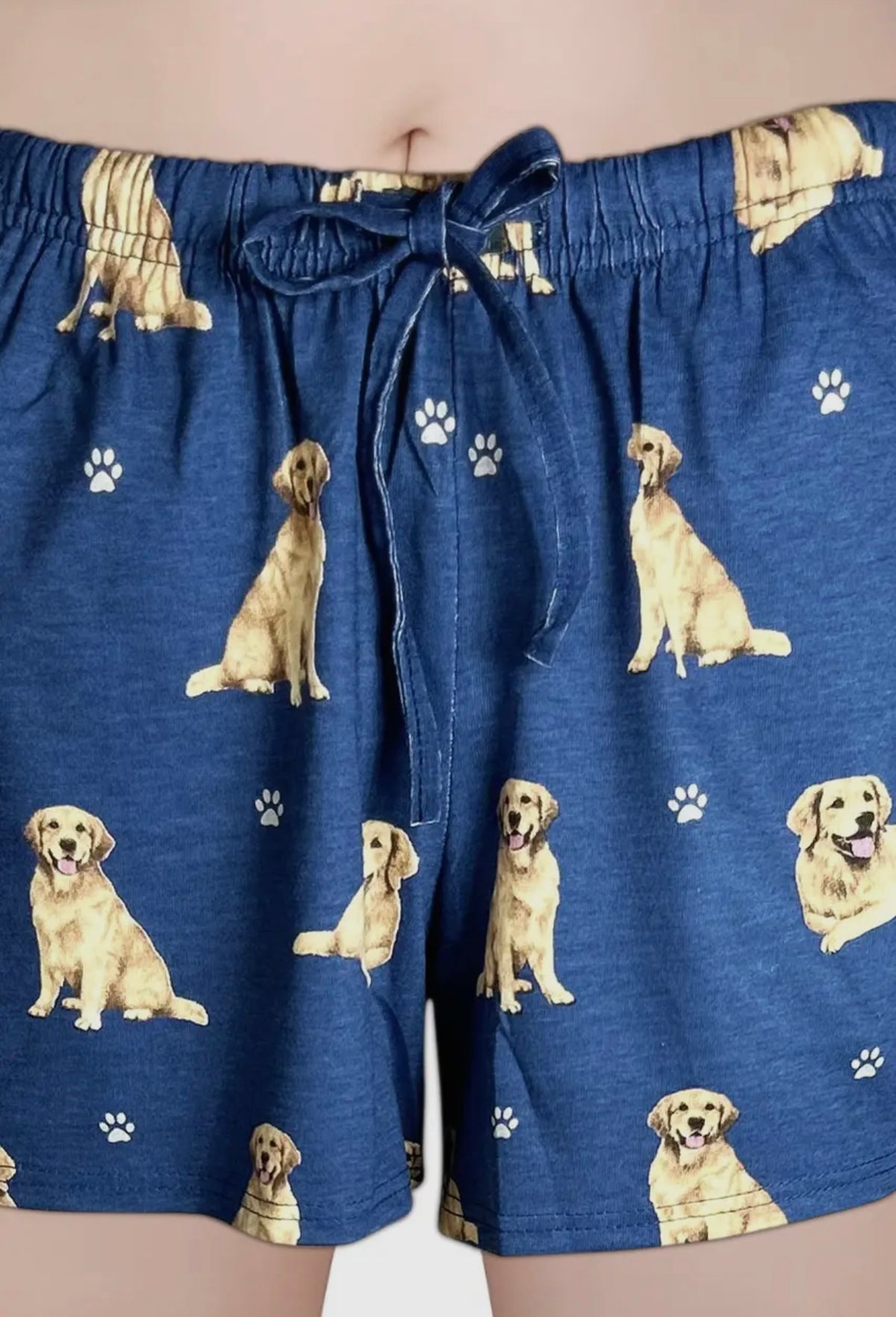 COMFIES LOUNGE PJ SHORTS Ladies GOLDEN RETRIEVER Dog By E&S PETS - Novelty Socks And Slippers