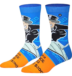 MONOPOLY Board Game Men’s Socks ADVANCE TO GO COLLECT $200 ODD SOX Brand - Novelty Socks for Less