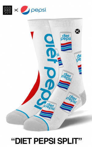 DIET PEPSI SODA Men’s Split Socks ODD SOX Brand - Novelty Socks And Slippers