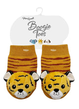 BOOGIE TOES Unisex Baby TIGER RATTLE GRIPPER BOTTOM SOCKS By PIERO LIVENTI - Novelty Socks And Slippers