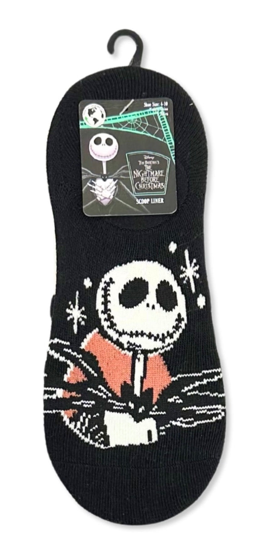 DISNEY Nightmare Before Christmas Ladies 3 Pair Of No Show Liner Socks JACK & SALLY