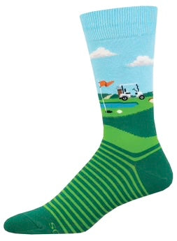 SOCKSMITH Brand Men’s GOLF Socks ‘FORE PUTT’ - Novelty Socks And Slippers