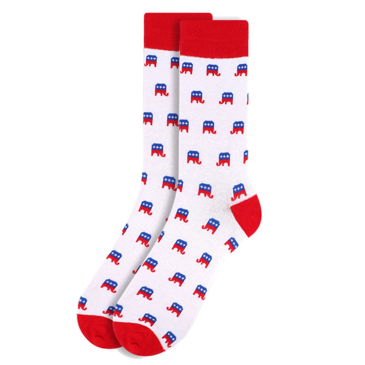 REPUBLICAN ELEPHANT Men’s PATRIOTIC SOCKS PARQUET Brand - Novelty Socks And Slippers