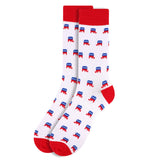 REPUBLICAN ELEPHANT Men’s PATRIOTIC SOCKS PARQUET Brand - Novelty Socks And Slippers