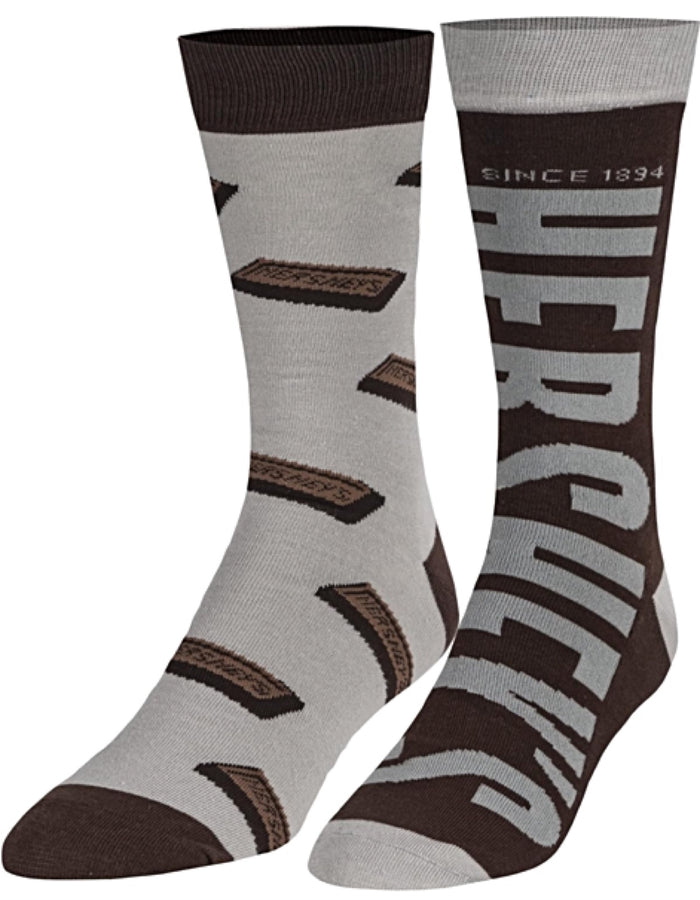 HERSHEY CHOCOLATE BAR Men’s Split Crew Socks ODD SOX Brand