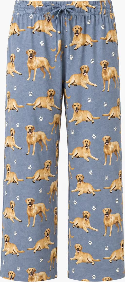 YELLOW LABRADOR Dog Adult Unisex PAJAMA BOTTOMS COMFIES Brand By E&S PETS (CHOOSE SIZE)