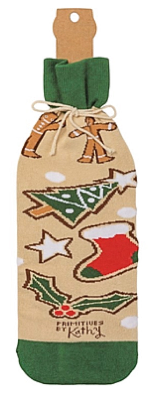 PRIMITIVES BY KATHY CHRISTMAS ALCOHOL WINE BOTTLE SOCK ‘LET’S DRINK, BAKE STUFF & WATCH CHRISTMAS MOVIES - Novelty Socks for Less