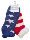 STARS & STRIPES Ladies PATRIOTIC Low Cut Socks WORLD’S SOFTEST Socks MADE IN THE USA! - Novelty Socks And Slippers