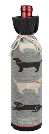 PRIMITIVES BY KATHY ALCOHOL BOTTLE SOCK ‘STAY HOME, DRINK WINE & PET THE DOG’ - Novelty Socks for Less