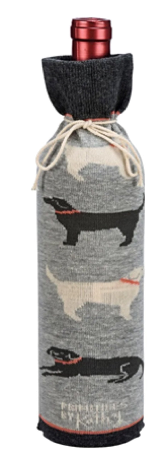 PRIMITIVES BY KATHY ALCOHOL BOTTLE SOCK ‘STAY HOME, DRINK WINE & PET THE DOG’ - Novelty Socks for Less