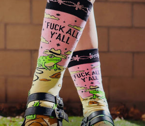 GROOVY THINGS Brand Ladies FUCK ALL Y’ALL Socks