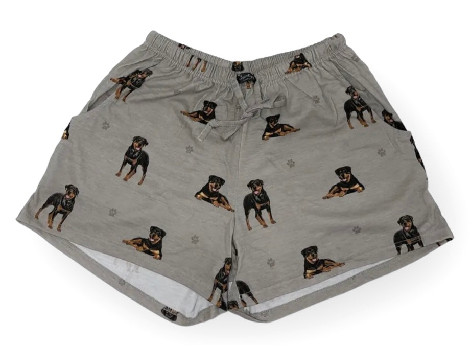 COMFIES LOUNGE PJ SHORTS Ladies ROTTWEILER Dog By E&S PETS - Novelty Socks And Slippers