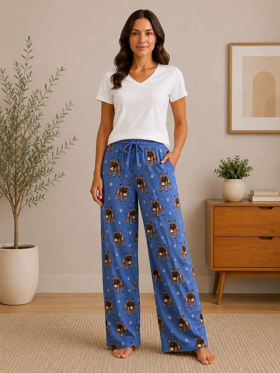 FRENCH BULLDOG Adult Unisex PAJAMA BOTTOMS COMFIES Brand By E&S PETS (CHOOSE SIZE)